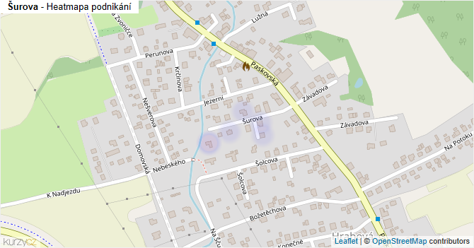 Šurova - mapa podnikání