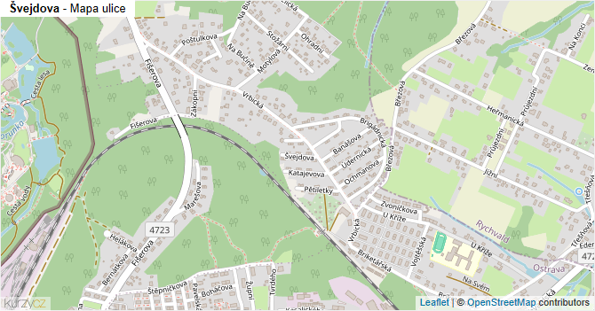 Švejdova - mapa ulice