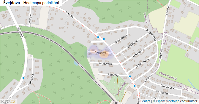 Švejdova - mapa podnikání