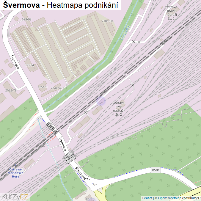 Mapa Švermova - Firmy v ulici.