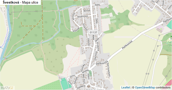Švestková - mapa ulice