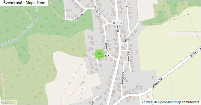 Švestková - mapa firem