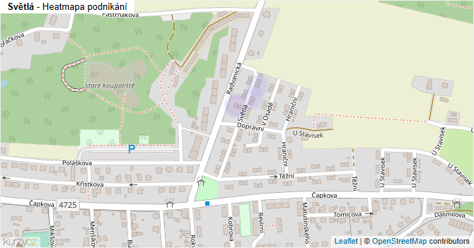 Světlá - mapa podnikání