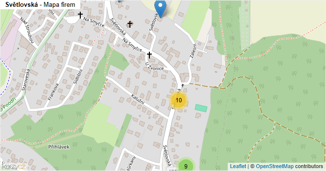 Světlovská - mapa firem