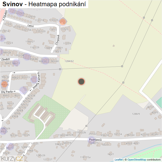 Mapa Svinov - Firmy v části obce.