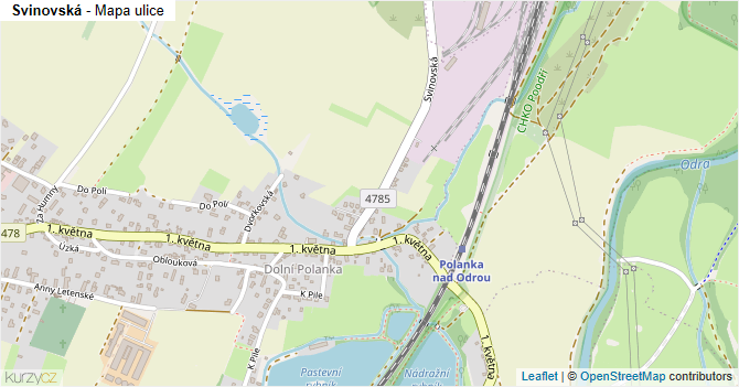Svinovská - mapa ulice