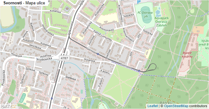 Svornosti - mapa ulice