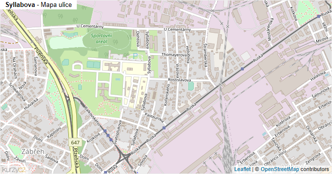 Syllabova - mapa ulice