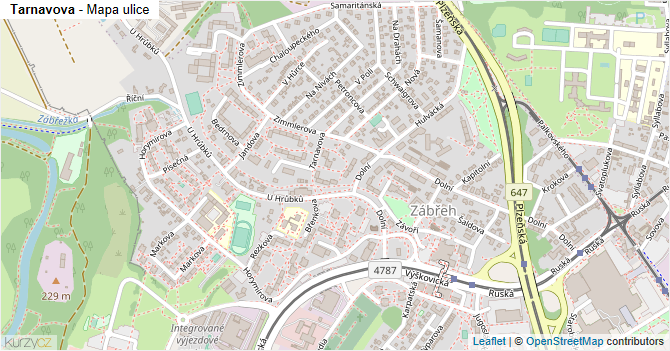 Tarnavova - mapa ulice
