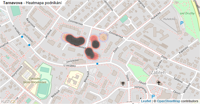 Tarnavova - mapa podnikání