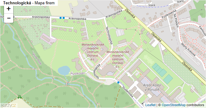 Technologická - mapa firem