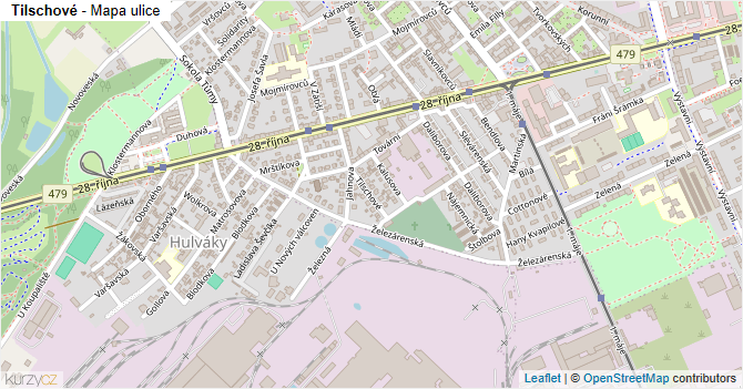 Tilschové - mapa ulice