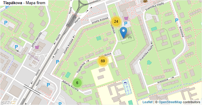 Tlapákova - mapa firem