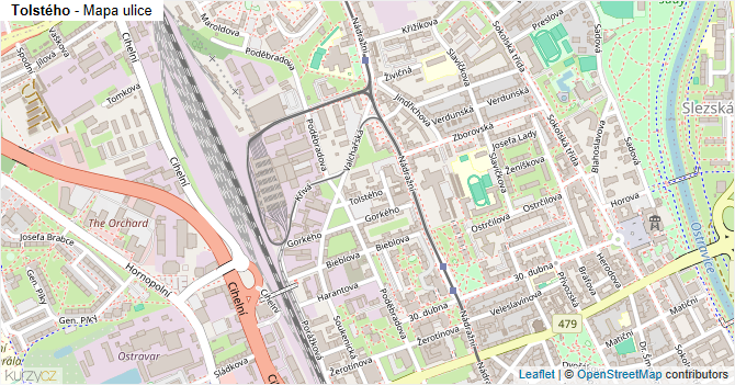 Tolstého - mapa ulice