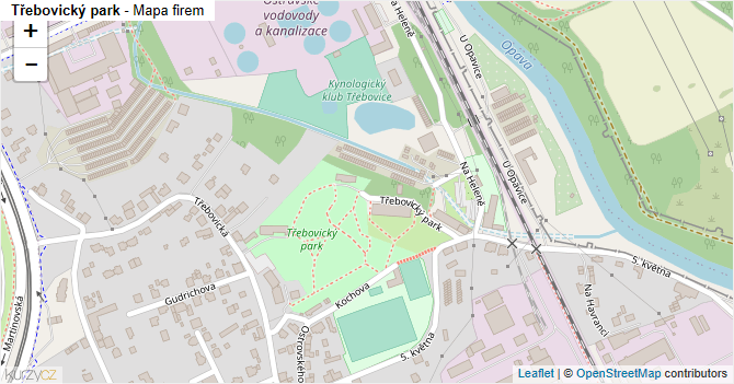 Třebovický park - mapa firem