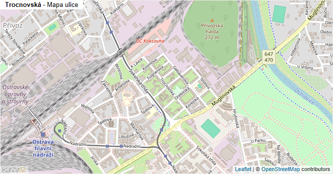 Trocnovská - mapa ulice