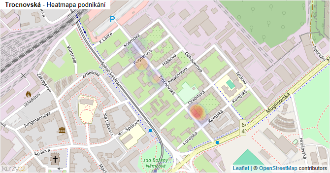 Trocnovská - mapa podnikání