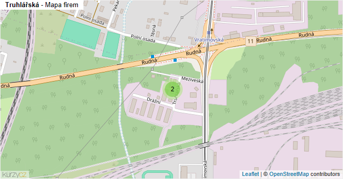 Truhlářská - mapa firem