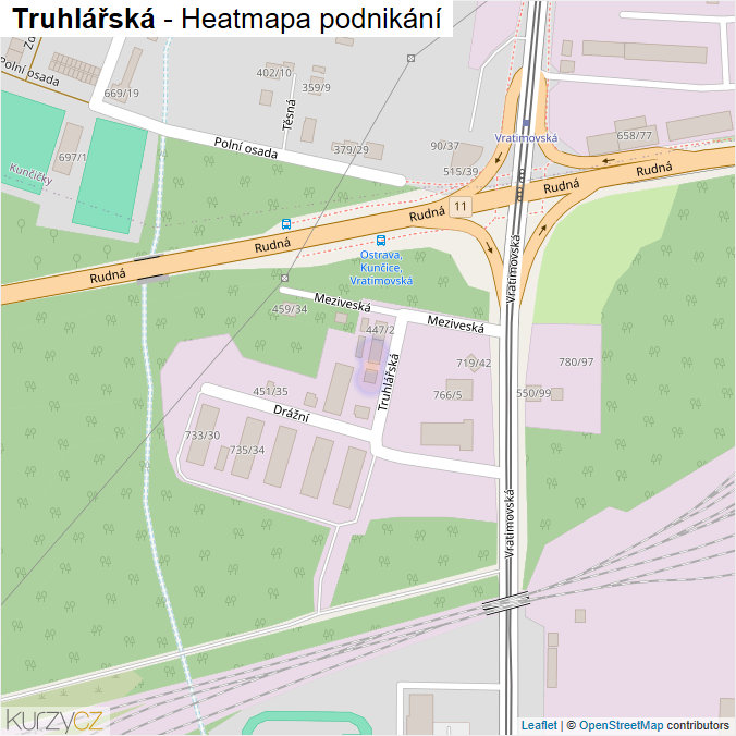 Mapa Truhlářská - Firmy v ulici.