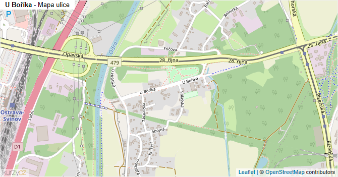 U Boříka - mapa ulice