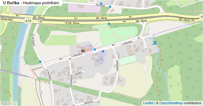 U Boříka - mapa podnikání