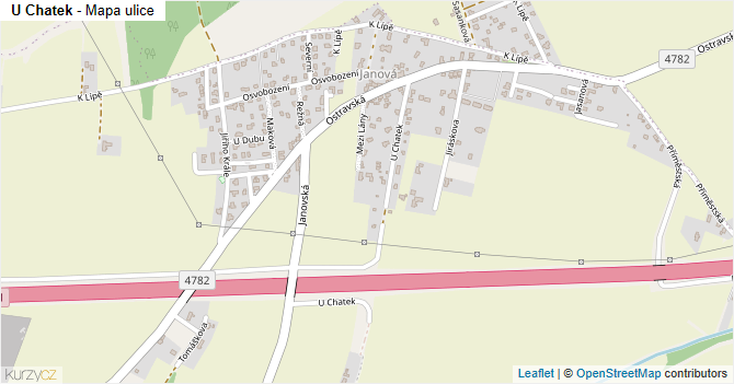 U Chatek - mapa ulice