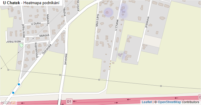 U Chatek - mapa podnikání