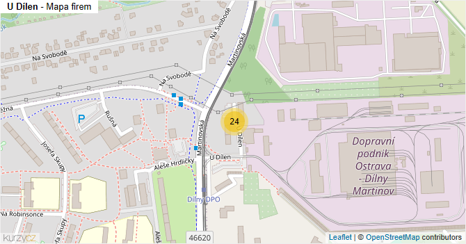 U Dílen - mapa firem