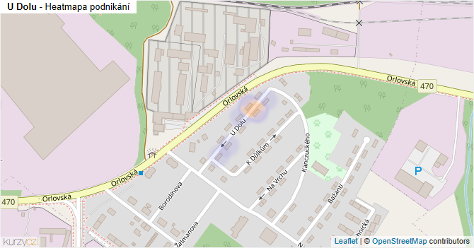 U Dolu - mapa podnikání
