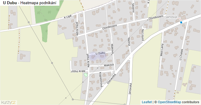 U Dubu - mapa podnikání