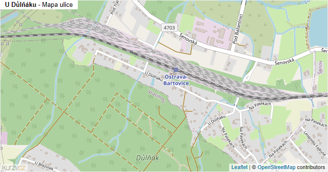 U Důlňáku - mapa ulice