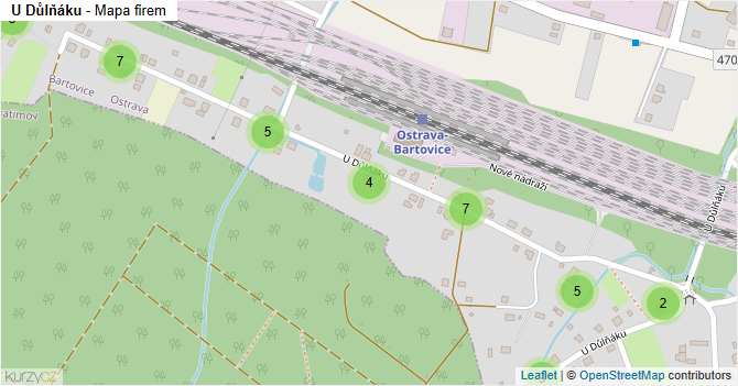 U Důlňáku - mapa firem