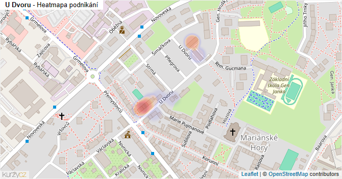 U Dvoru - mapa podnikání