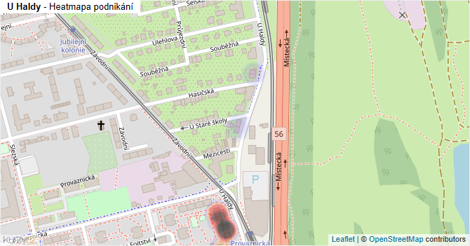 U Haldy - mapa podnikání