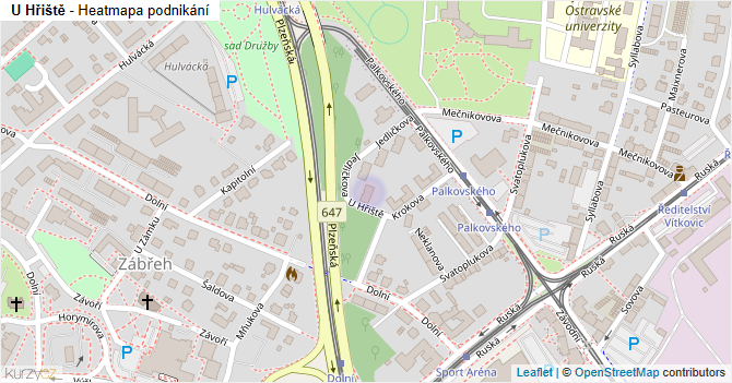 U Hřiště - mapa podnikání