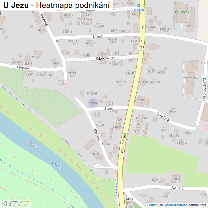 Mapa U Jezu - Firmy v ulici.