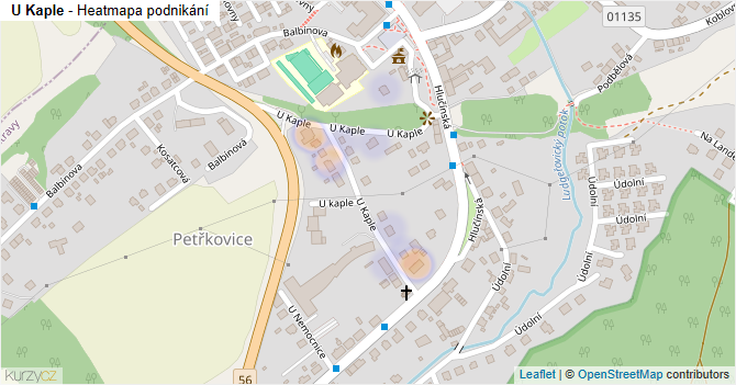 U Kaple - mapa podnikání