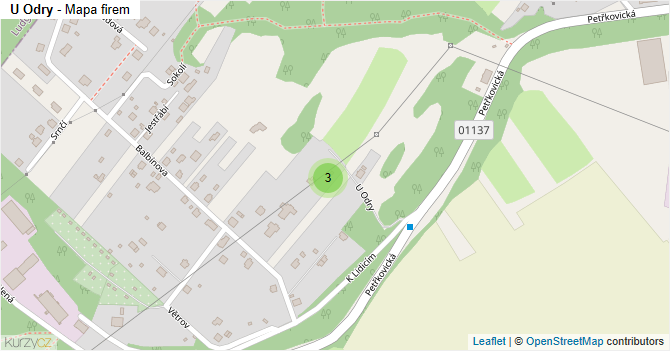 U Odry - mapa firem