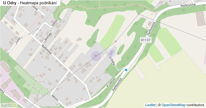 U Odry - mapa podnikání