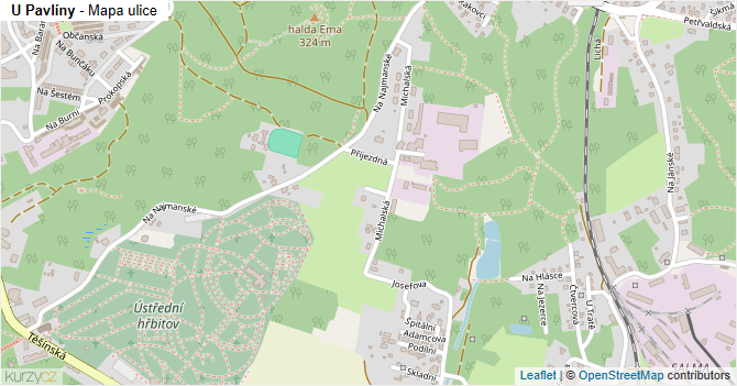 U Pavlíny - mapa ulice