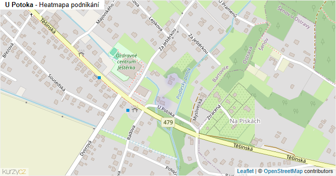 U Potoka - mapa podnikání