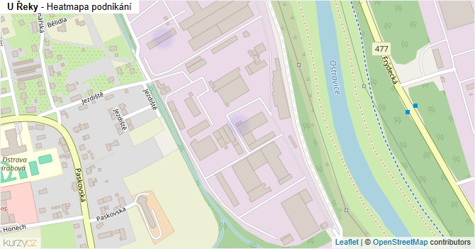 U Řeky - mapa podnikání