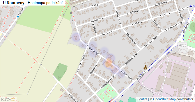 U Rourovny - mapa podnikání