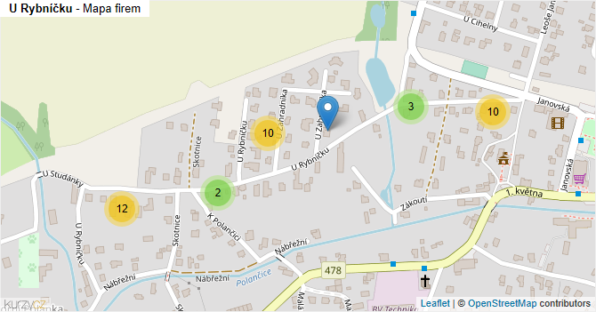 U Rybníčku - mapa firem