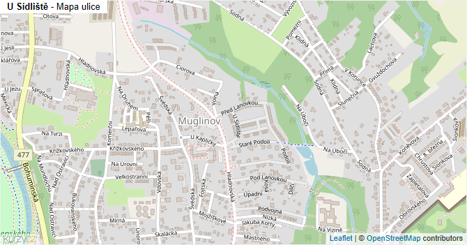 U Sídliště - mapa ulice
