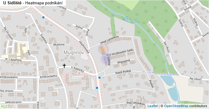 U Sídliště - mapa podnikání