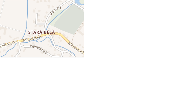 U Sochy v obci Ostrava - mapa ulice