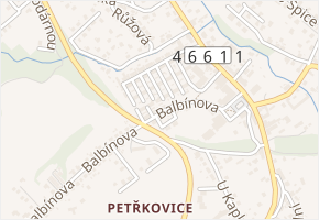U Sokolovny v obci Ostrava - mapa ulice