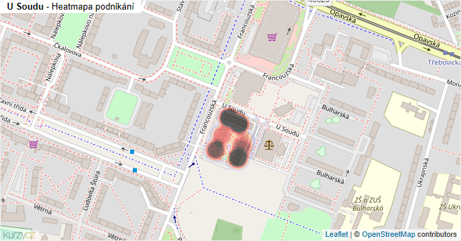 U Soudu - mapa podnikání