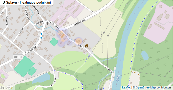 U Splavu - mapa podnikání